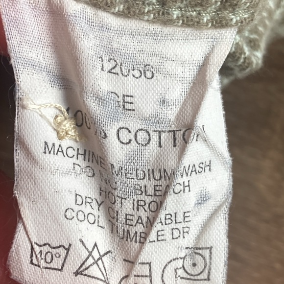 Pre Owned Men's XL Filson Blakely Buttondown Shirt Style 12056 Tan & Green - Picture 8 of 8